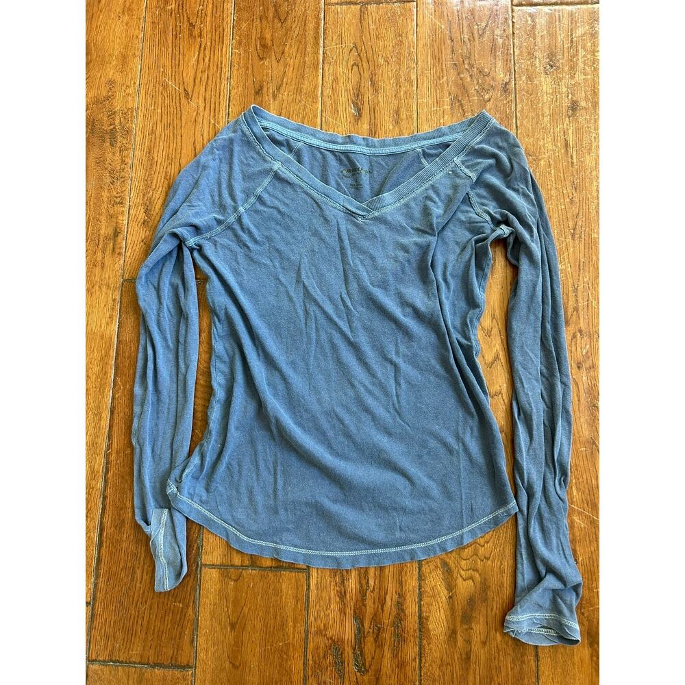Arizona 100% Cotton Gray V-neck Shirt